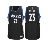 Men's Adidas Minnesota Timberwolves #23 Jimmy Butler Authentic Black Alternate NBA Jersey