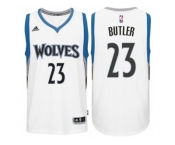Men's Adidas Minnesota Timberwolves #23 Jimmy Butler Authentic White Home NBA Jersey
