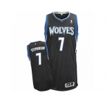 Men's Adidas Minnesota Timberwolves #7 Lance Stephenson Authentic Black Alternate NBA Jersey