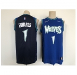 Men's Minnesota Timberwolves #1 Anthony Edwards Nike Blue City Player Jersey