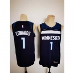 Men's Minnesota Timberwolves #1 Anthony Edwards Nike Navy Jersey