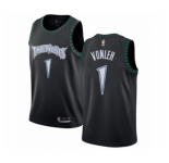 Men's Minnesota Timberwolves #1 Noah Vonleh Authentic Black Hardwood Classics Jersey