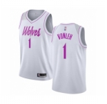 Men's Minnesota Timberwolves #1 Noah Vonleh White Swingman Jersey - Earned Edition