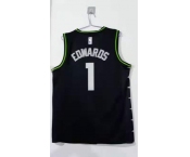 Men's Minnesota Timberwolves #1 edwards Black Basketball Jersey 2020-2021 City Edition
