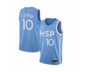 Men's Minnesota Timberwolves #10 Jake Layman Swingman Blue Basketball Jersey 2019-20 City Edition