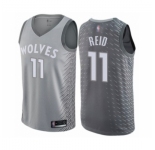 Men's Minnesota Timberwolves #11 Naz Reid Authentic Gray Basketball Jersey - City Edition
