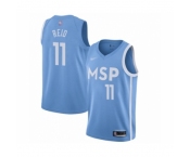 Men's Minnesota Timberwolves #11 Naz Reid Swingman Blue Basketball Jersey 2019-20 City Edition