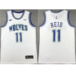 Men's Minnesota Timberwolves #11 Naz Reid White City Edition Stitched Jersey
