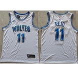 Men's Minnesota Timberwolves #11 Naz Reid White Stitched Jersey