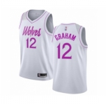 Men's Minnesota Timberwolves #12 Treveon Graham White Swingman Jersey - Earned Edition