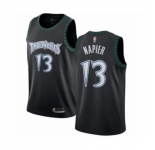 Men's Minnesota Timberwolves #13 Shabazz Napier Authentic Black Hardwood Classics Jersey