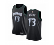 Men's Minnesota Timberwolves #13 Shabazz Napier Authentic Black Hardwood Classics Jersey