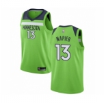 Men's Minnesota Timberwolves #13 Shabazz Napier Authentic Green Basketball Jersey Statement Edition