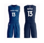 Men's Minnesota Timberwolves #13 Shabazz Napier Swingman Blue Basketball Suit Jersey