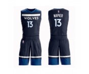 Men's Minnesota Timberwolves #13 Shabazz Napier Swingman Navy Blue Basketball Suit Jersey - Icon Edition