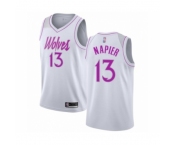Men's Minnesota Timberwolves #13 Shabazz Napier White Swingman Jersey - Earned Edition