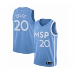 Men's Minnesota Timberwolves #20 Josh Okogie Swingman Blue Basketball Jersey 2019-20 City Edition