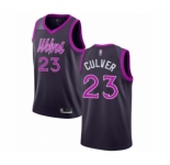 Men's Minnesota Timberwolves #23 Jarrett Culver Authentic Purple Basketball Jersey - City Edition