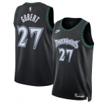 Men's Minnesota Timberwolves #27 Rudy Gobert Black 2025 Classic Edition Stitched Jersey