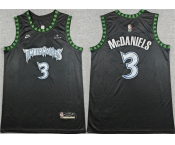Men's Minnesota Timberwolves #3 Jaden McDaniels Black 2025-26 Classic Edition Stitched jersey