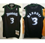 Men's Minnesota Timberwolves #3 Stephon Marbury 1997-98 Black Hardwood Classics Soul Swingman Throwback Jersey