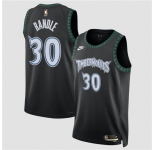 Men's Minnesota Timberwolves #30 Julius Randle Black 2025 Classic Edition Stitched Jersey