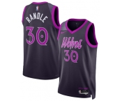 Men's Minnesota Timberwolves #30 Julius Randle Purple 2025-26 City Edition Stitched Basketball Jersey