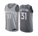 Men's Minnesota Timberwolves #31 Keita Bates-Diop Authentic Gray Basketball Jersey - City Edition