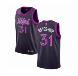 Men's Minnesota Timberwolves #31 Keita Bates-Diop Authentic Purple Basketball Jersey - City Edition