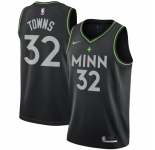 Men's Minnesota Timberwolves #32 Karl-Anthony Towns Nike Black 2020-21 Swingman Player Jersey