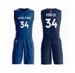 Men's Minnesota Timberwolves #34 Noah Vonleh Swingman Blue Basketball Suit Jersey