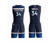 Men's Minnesota Timberwolves #34 Noah Vonleh Swingman Navy Blue Basketball Suit Jersey - Icon Edition