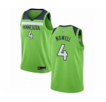 Men's Minnesota Timberwolves #4 Jaylen Nowell Authentic Green Basketball Jersey Statement Edition