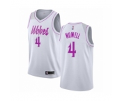 Men's Minnesota Timberwolves #4 Jaylen Nowell White Swingman Jersey - Earned Edition
