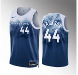 Men's Minnesota Timberwolves #44 Justin Jackson Blue 2023-24 City Edition Stitched Jersey