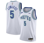 Men's Minnesota Timberwolves #5 Anthony Edwards White 2023-24 Classic Edition Stitched Jersey