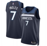 Men's Minnesota Timberwolves #7 Joe Ingles 2024 Icon Edition navy 75th Anniversary Swingman Stitched Jersey
