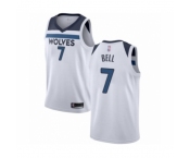 Men's Minnesota Timberwolves #7 Jordan Bell Authentic White Basketball Jersey - Association Edition
