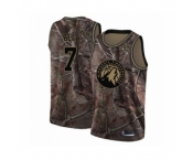 Men's Minnesota Timberwolves #7 Jordan Bell Swingman Camo Realtree Collection Basketball Jersey
