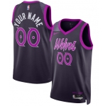 Men's Minnesota Timberwolves Active Player Custom Purple 2025-26 City Edition Stitched Basketball Jersey