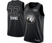 Men's Nike Jordan Minnesota Timberwolves #32 Karl-Anthony Towns Swingman Black 2018 All-Star Game NBA Jersey