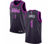 Men's Nike Minnesota Timberwolves #1 Tyus Jones Authentic Purple NBA Jersey - City Edition