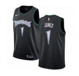 Men's Nike Minnesota Timberwolves #1 Tyus Jones Swingman Black Hardwood Classics Jersey
