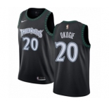 Men's Nike Minnesota Timberwolves #20 Josh Okogie Swingman Black Hardwood Classics Jersey
