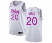 Men's Nike Minnesota Timberwolves #20 Josh Okogie White Swingman Jersey - Earned Edition