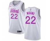 Men's Nike Minnesota Timberwolves #22 Andrew Wiggins White Swingman Jersey - Earned Edition