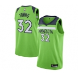 Men's Nike Minnesota Timberwolves #32 Karl-Anthony Towns Authentic Green NBA Jersey Statement Edition