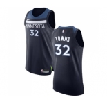 Men's Nike Minnesota Timberwolves #32 Karl-Anthony Towns Authentic Navy Blue Road NBA Jersey - Icon Edition