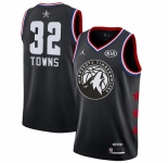 Men's Nike Minnesota Timberwolves #32 Karl-Anthony Towns Black NBA Jordan Swingman 2019 All-Star Game Jersey