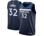 Men's Nike Minnesota Timberwolves #32 Karl-Anthony Towns Swingman Navy Blue Road NBA Jersey - Icon Edition